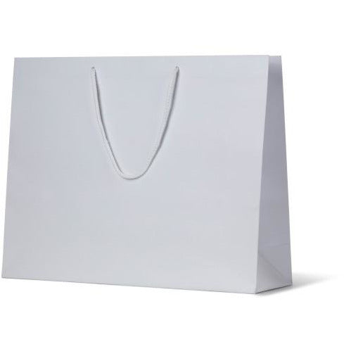 Laminated Matte Galleria Paper Bag - White