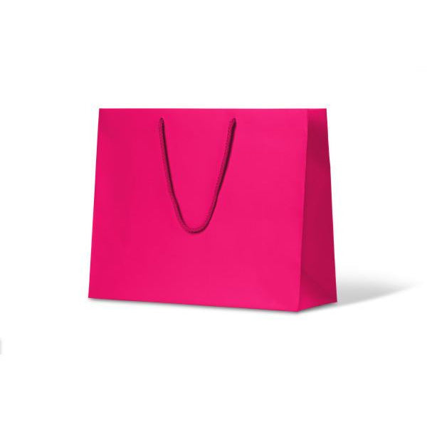 Laminated Matte Madison Paper Bag - Hot Pink