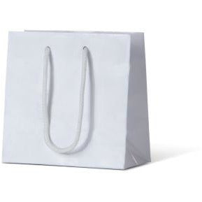 Laminated Gloss Petite Paper Bag - White