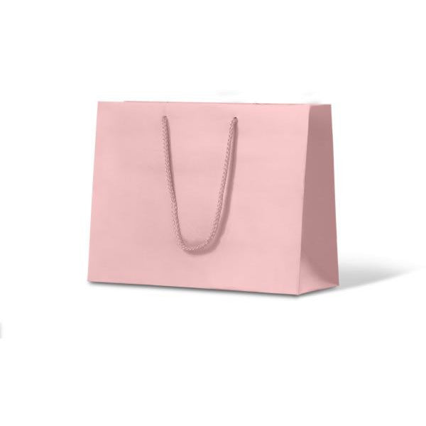 Laminated Matte Ruby Paper Bag - Pastel Pink