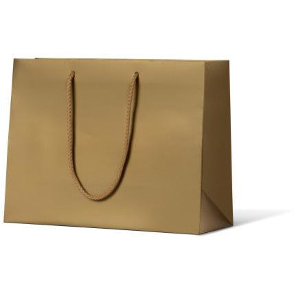Laminated Matte Ruby Paper Bag - Gold