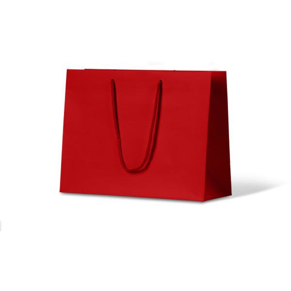 Laminated Matte Ruby Paper Bag - Red