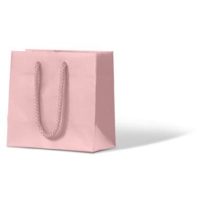 Laminated Matte Emerald Paper Bag - Pastel Pink