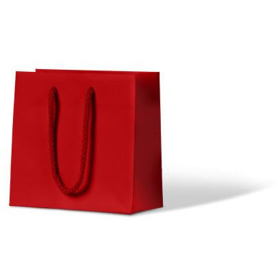 Laminated Matte Emerald Paper Bag - Red