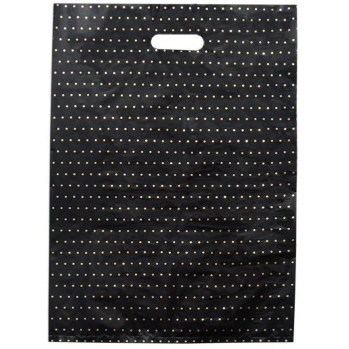 Black Bag/Gold Dots HDPE - Large