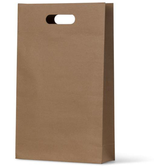 Brown Kraft Die Cut Bag - Triple Wine