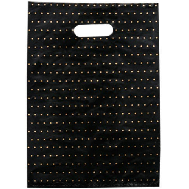 Black Bag/Gold Dots HDPE - Small