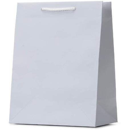 Laminated Matte Michelle Paper Bag - White Portrait