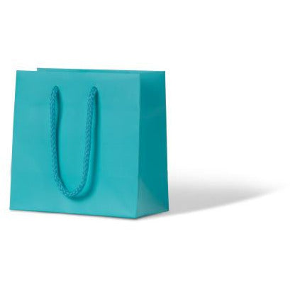 Laminated Matte Emerald Paper Bag - Aqua