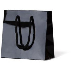 Laminated Gloss Petite Paper Bag - Black