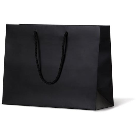 Laminated Matte Michelle Paper Bag - Black Portrait